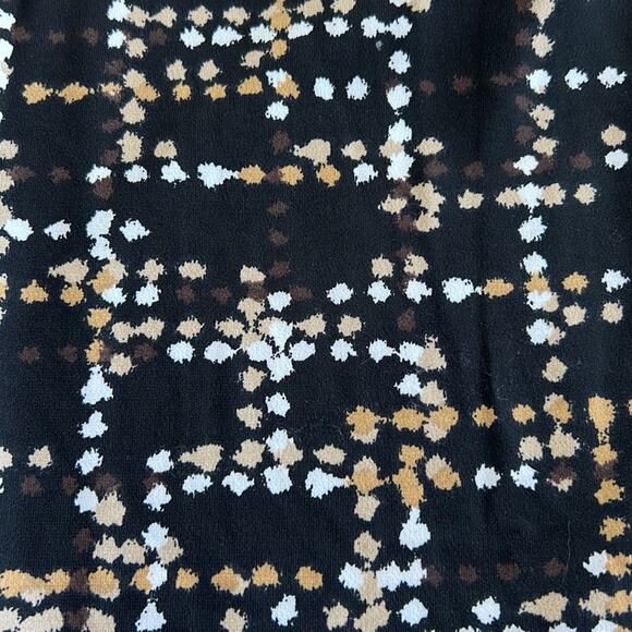 New JESSICA LONDON Printed Knit Maxi Skirt Women's Size 12 Black Gold White - Picture 4 of 10